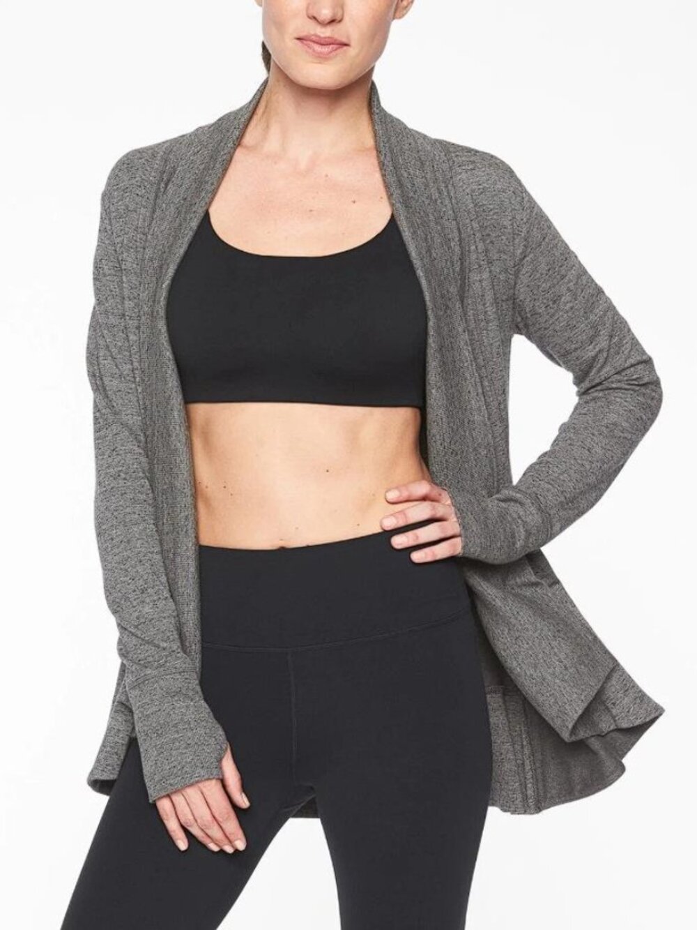 ATHLETA Women's Pranayama Wrap Size S in Charcoal Heather
